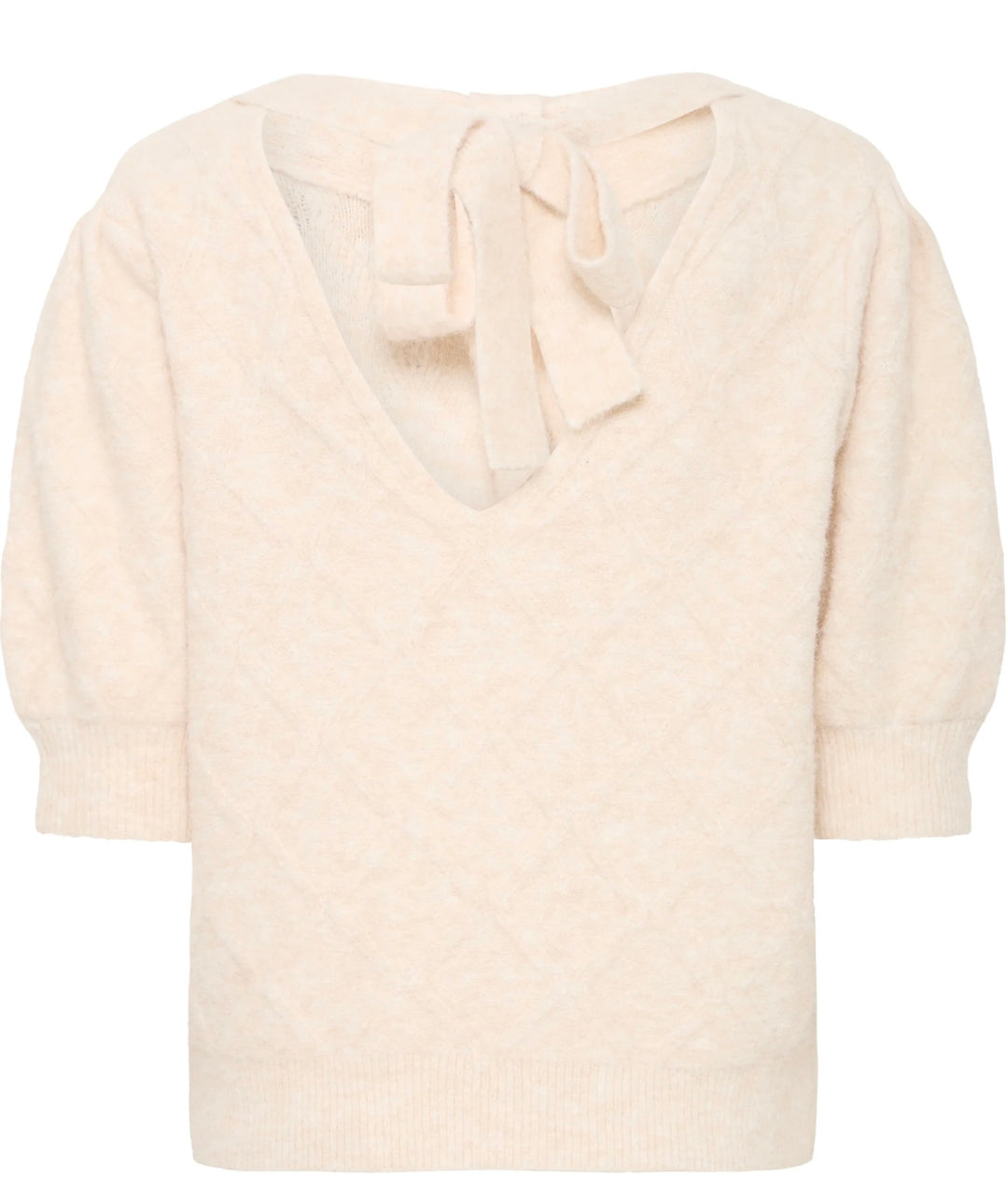 BIRCH MELANGE OMEA BOW JUMPER