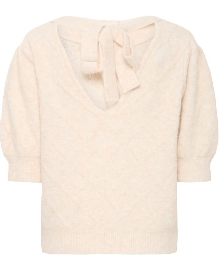 BIRCH MELANGE OMEA BOW JUMPER