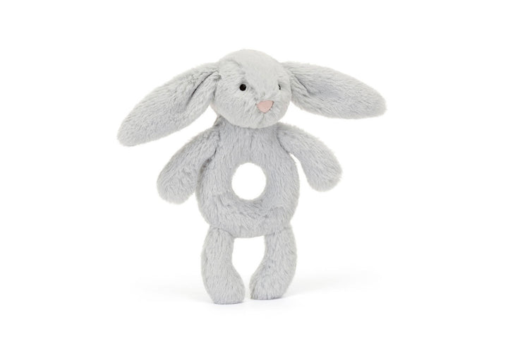 BASHFUL SILVER BUNNY RING RATTLE