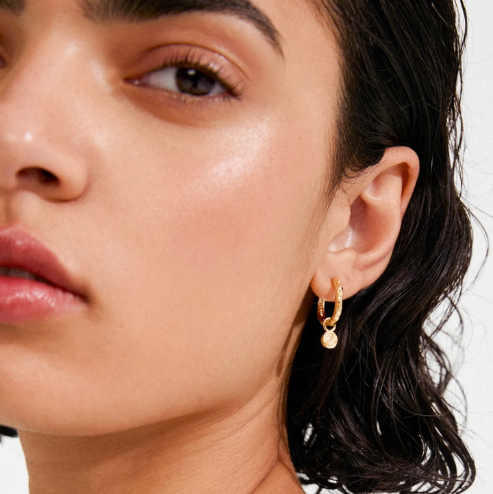 FIRE GOLD PLATED HOOP EARRINGS