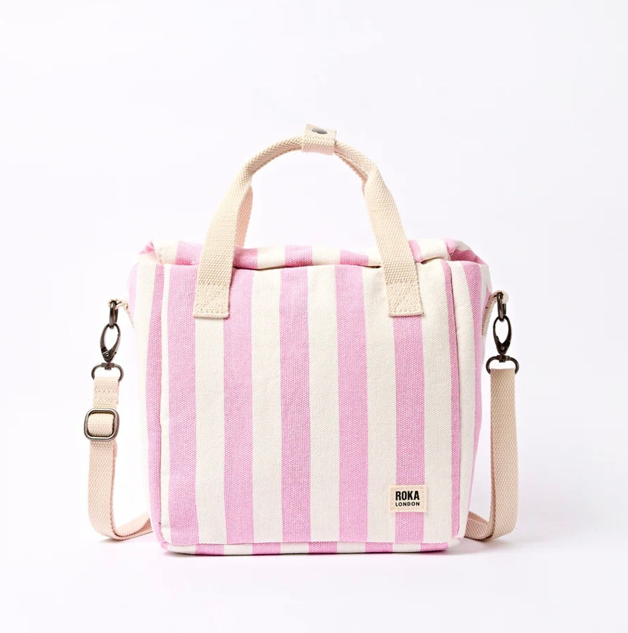 HAMPSTEAD COTTON CANVAS LUNCH BAG SHERBET STRIPE