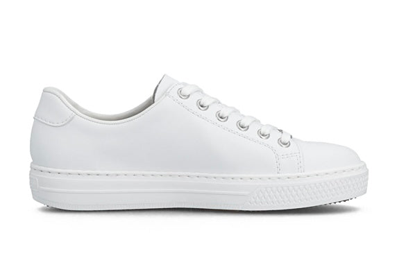 Rieker Women's White Leather Trainers L59L1-83