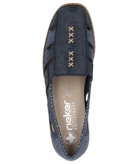 BLUE CASUAL SLIP ON SHOE