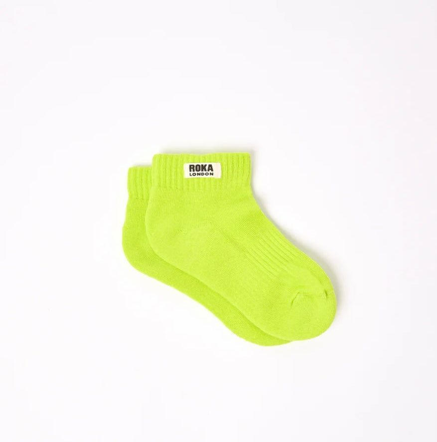 LIME WEMBLEY KIDS SOCKS