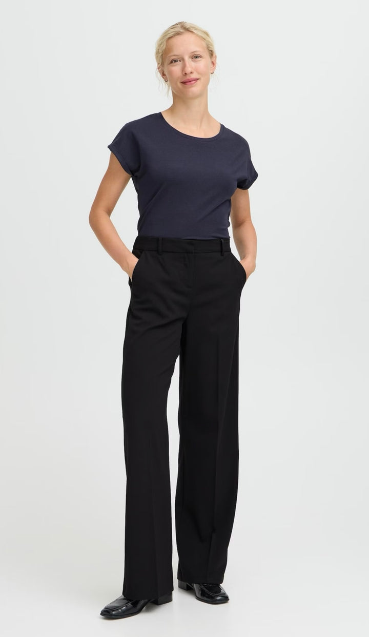 BLACK DANTA WIDE LEG TROUSER