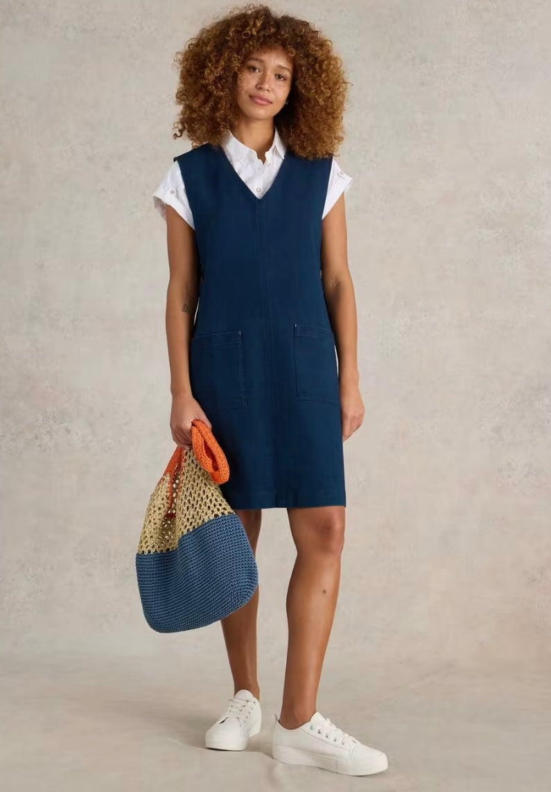 MID DENIM MAPLE JERSEY PINNY DRESS