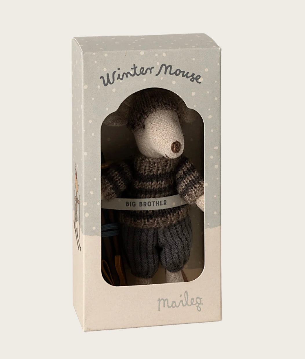 GREY BIG BROTHER WINTER MOUSE WITH SKI SET