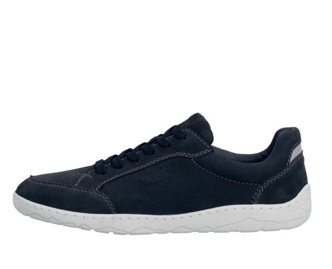 Rieker Men's Blue Suede Shoes 08300-14