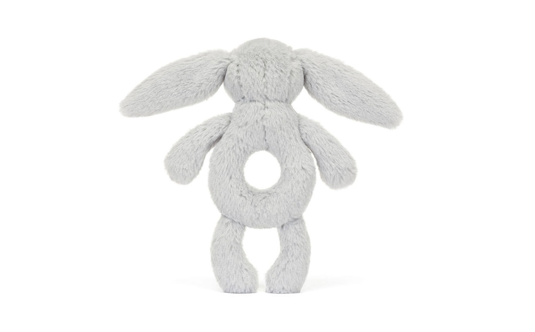 BASHFUL SILVER BUNNY RING RATTLE