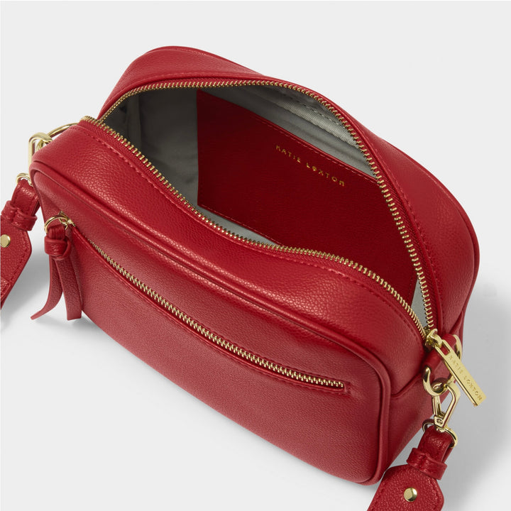 HALLIE CROSSBODY BAG IN GARNET RED