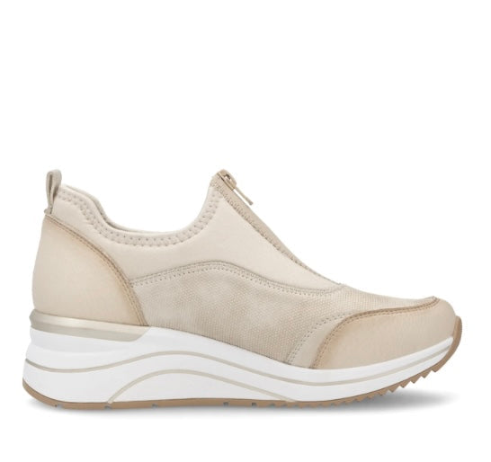 Rieker Women's Beige Zip Trainers N9553-60