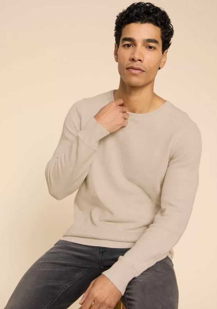 LIGHT GREY ATTADALE CREW NECK JUMPER