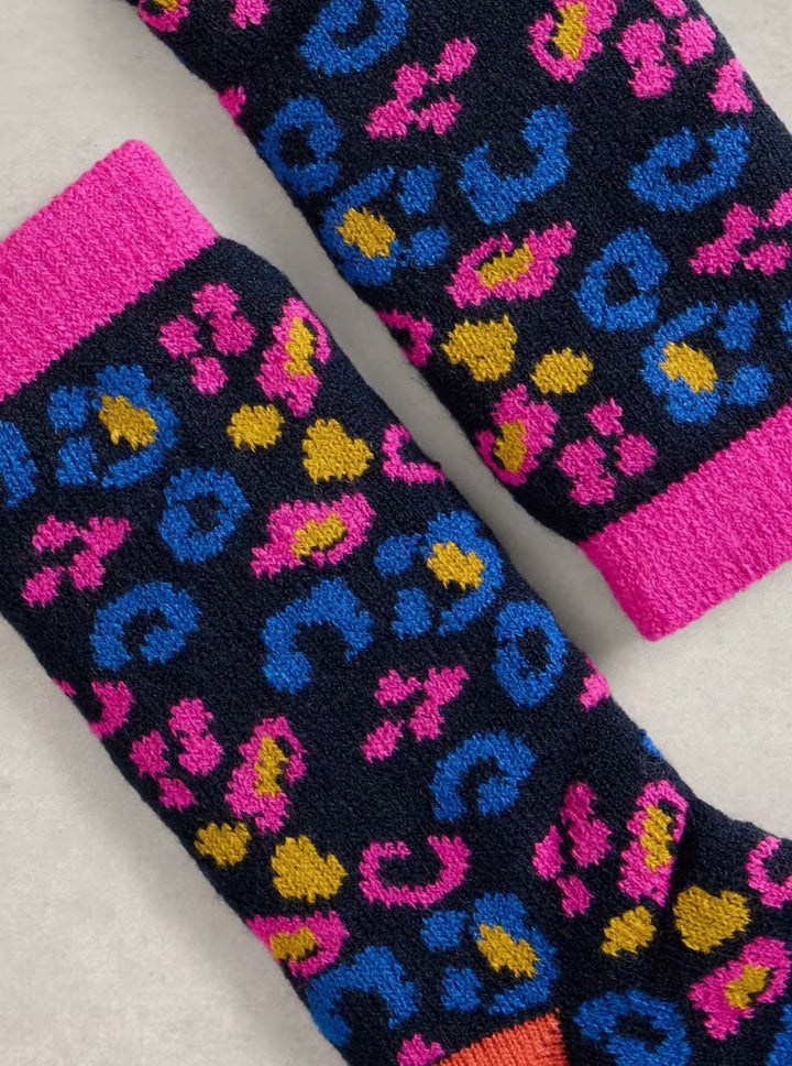 LEOPARD CAMO CABIN SOCK