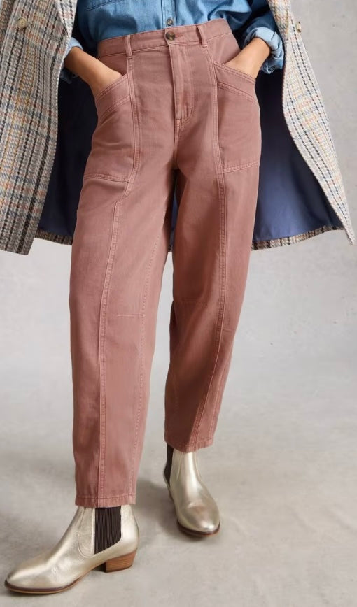 MID PINK AUBREY BARREL TROUSER