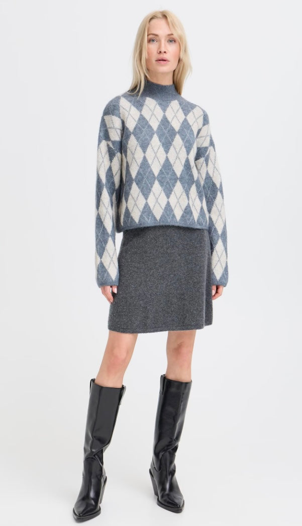 STORMY WEATHER MELANGE NAFTA ARGYLE JUMPER