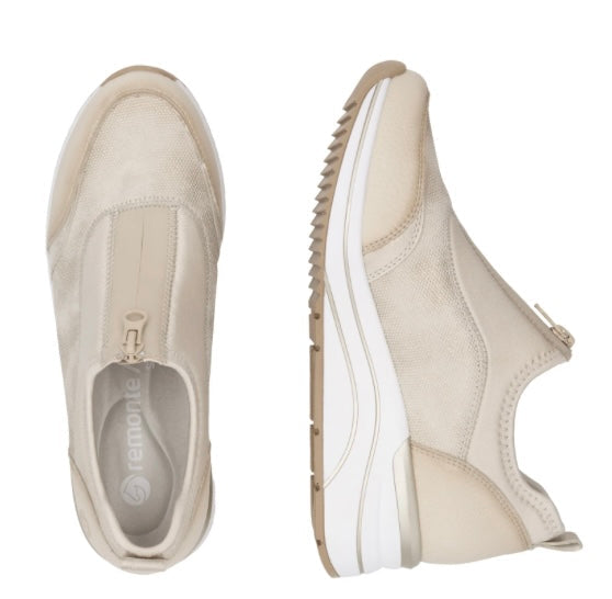 Rieker Women's Beige Zip Trainers N9553-60