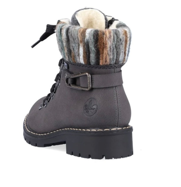 Y9131-45 LADIES GREY MID HEIGHT BOOTS