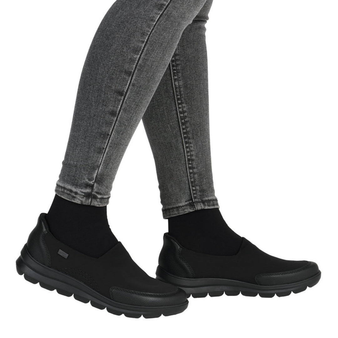 Rieker Women's Black Slip-On Shoes Z0054-00