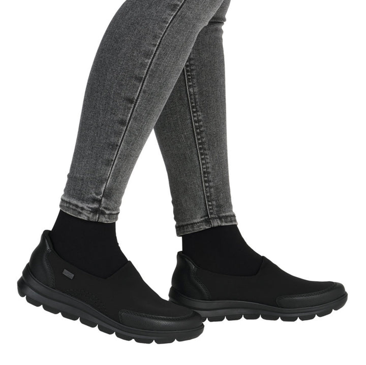 Rieker Women's Black Slip-On Shoes Z0054-00