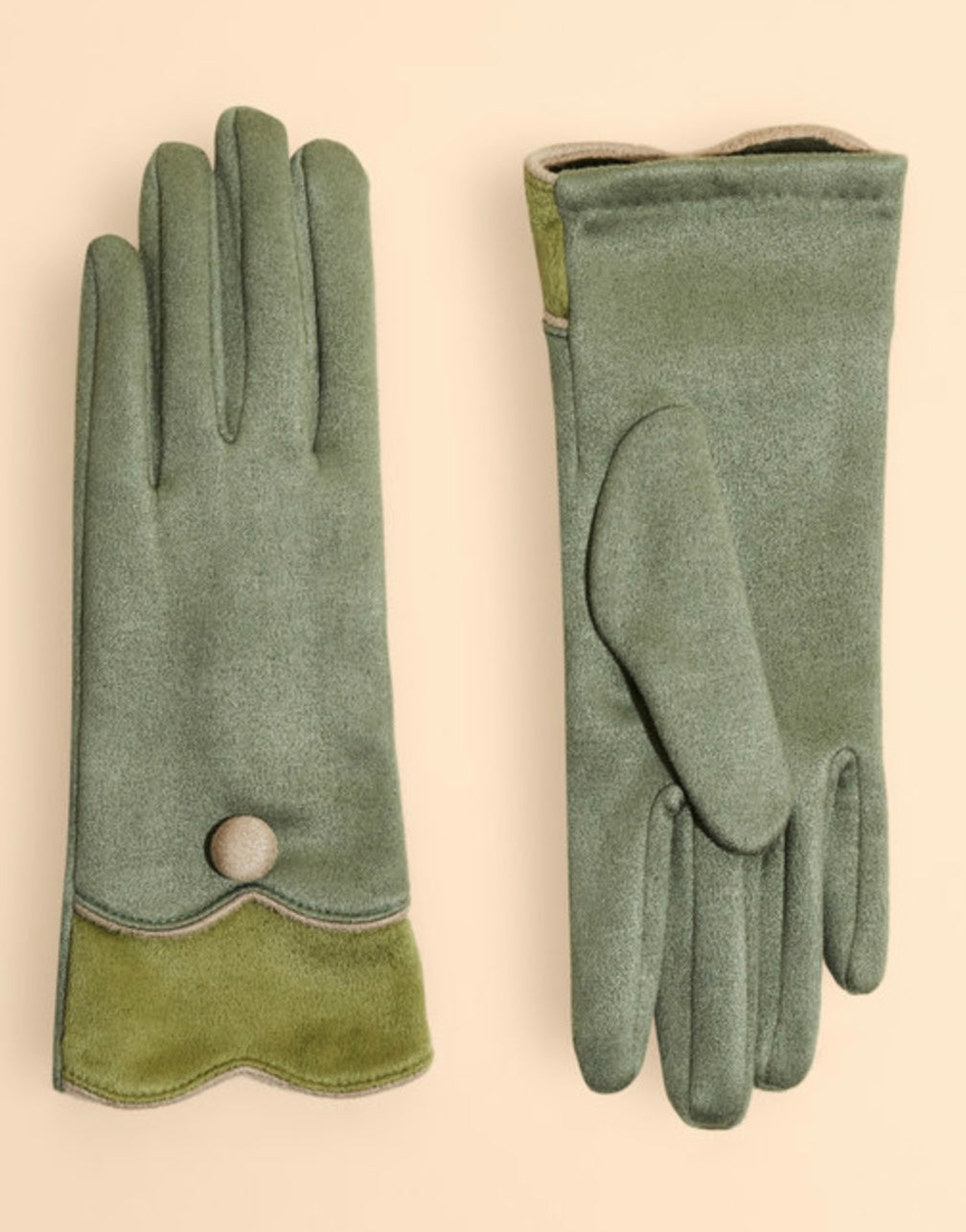 SAGE PANDORA FAUX SUEDE GLOVES