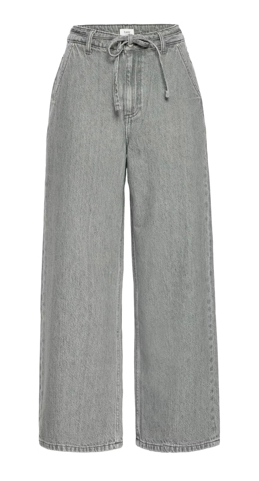 MID GREY DENIM KIMU BELT JEANS