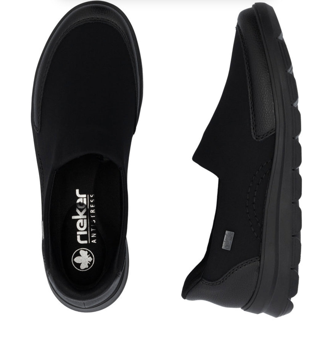Rieker Women's Black Slip-On Shoes Z0054-00