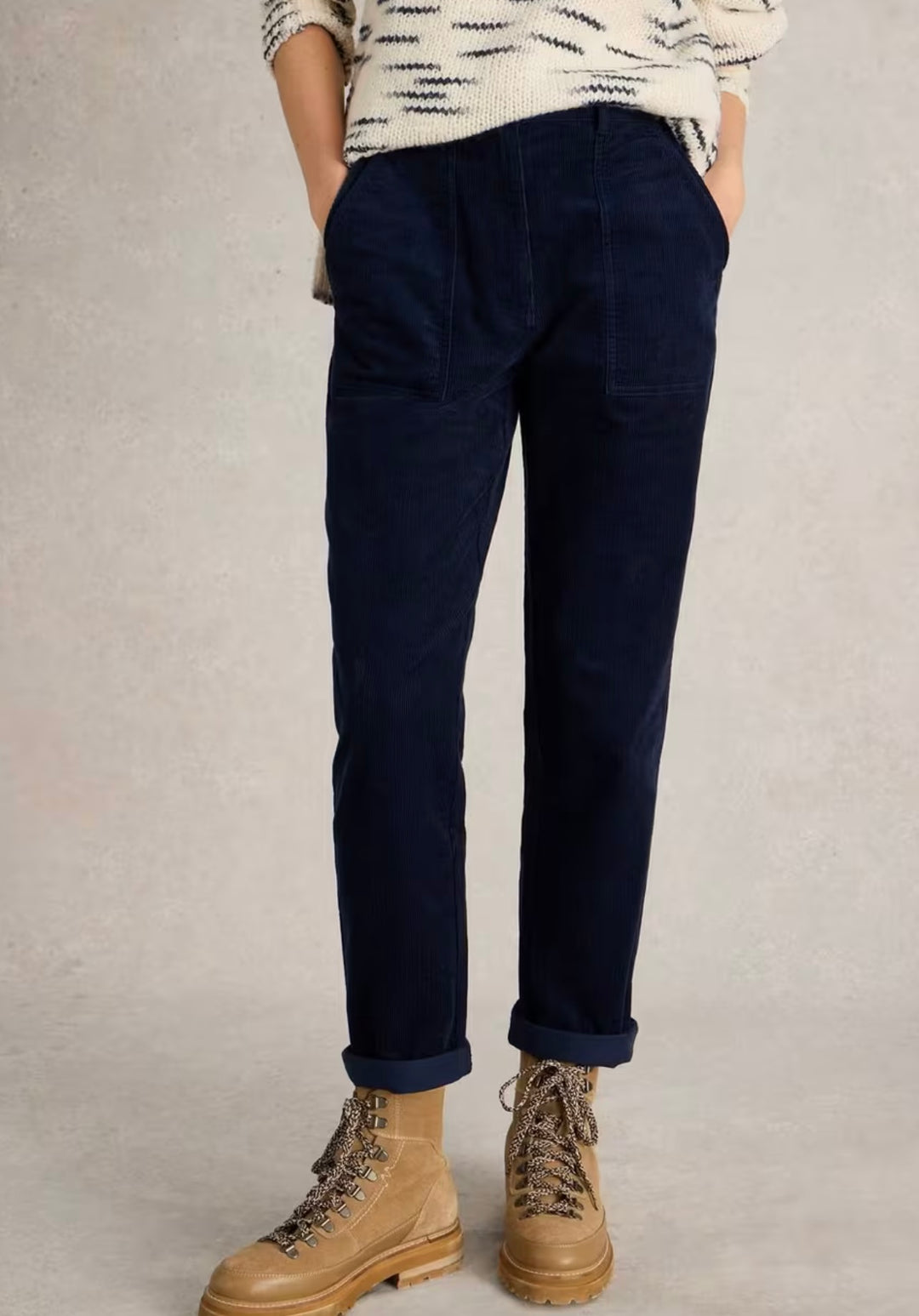 DARK NAVY TWISTER CORD TROUSER