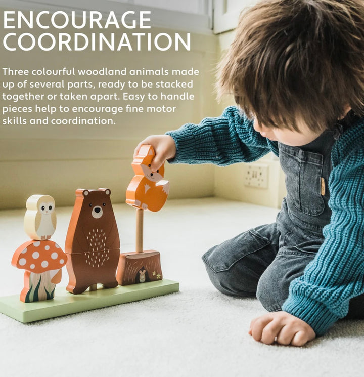 WOODLAND ANIMAL STACKING TOY (FSC®)