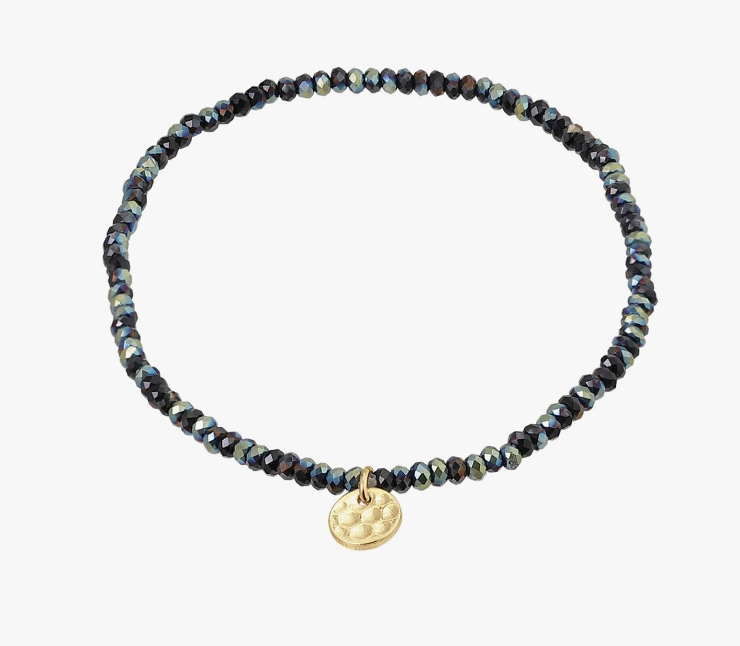 INDIE BRACELET GREY GOLD PLATED