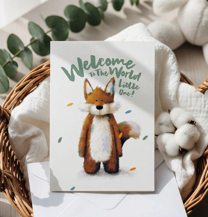 FOX WELCOME TO THE WORLD GREETINGS CARD
