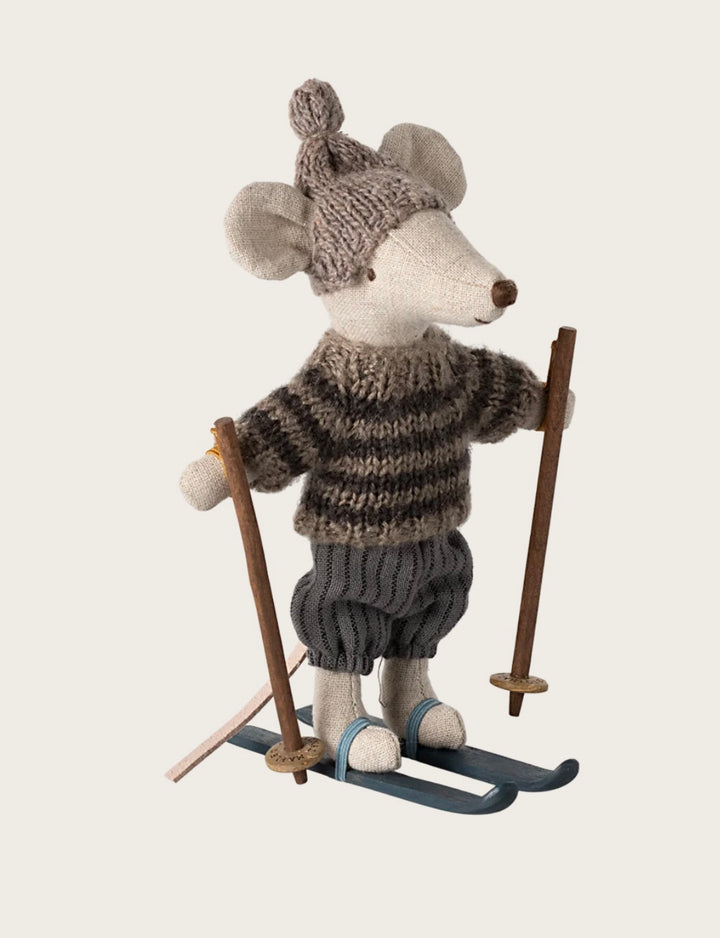 GREY BIG BROTHER WINTER MOUSE WITH SKI SET