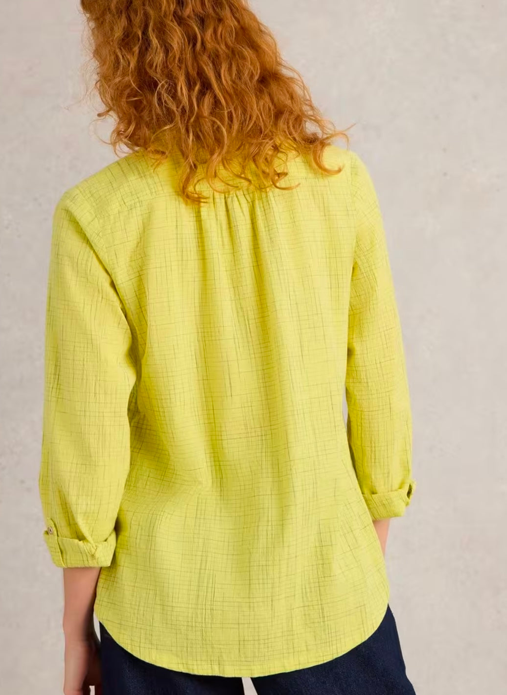 YELLOW MULTI SOPHIE ORGANIC COTTON SHIRT