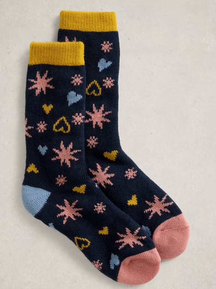 STARS & HEARTS CABIN SOCK