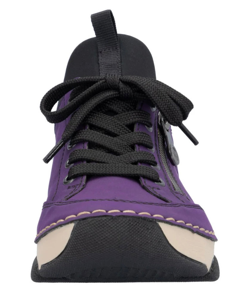 LADIES PURPLE SLIP ON TRAINERS