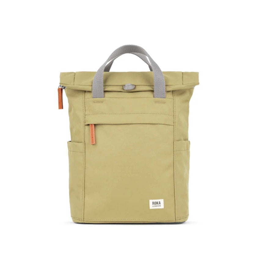 KHAKI FINCHLEY A RECYCLED CANVAS SMALL BACKPACK