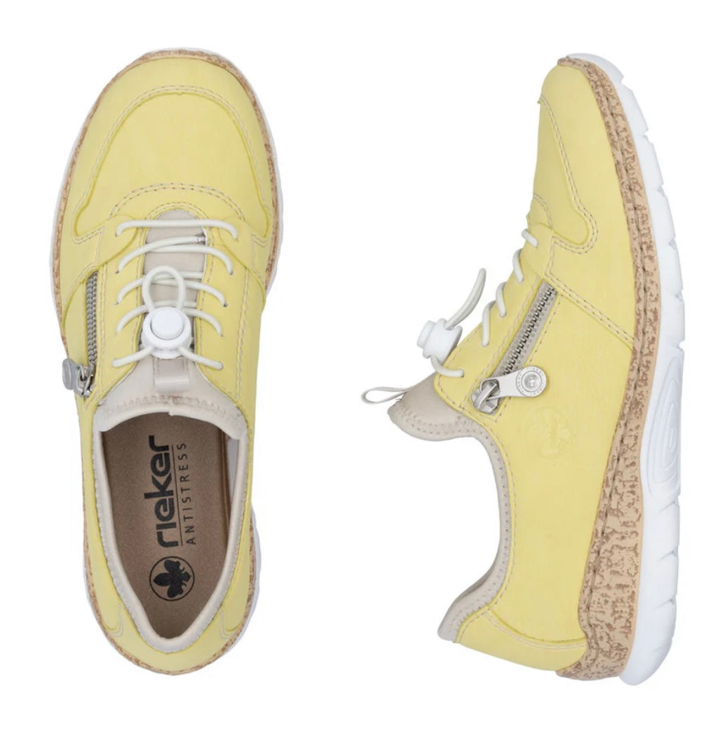 N42G0-68 LADIES SHOES YELLOW SEITL. ANFLECHTER