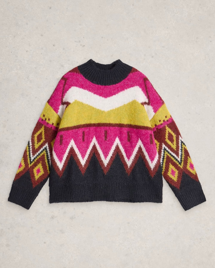 GREY MULTI ALICE ABSTRACT JUMPER