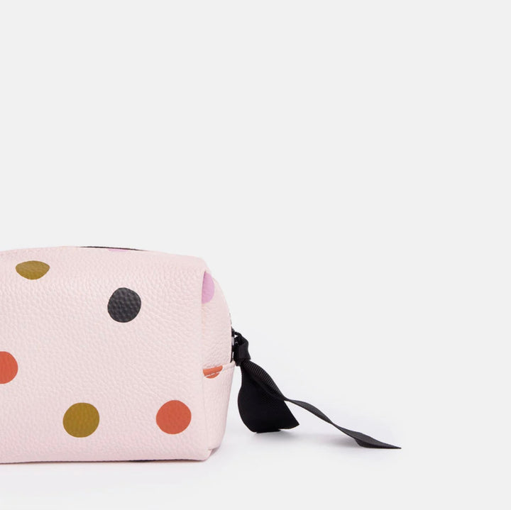 PINK DOTTY MINI CUBE COSMETIC BAG