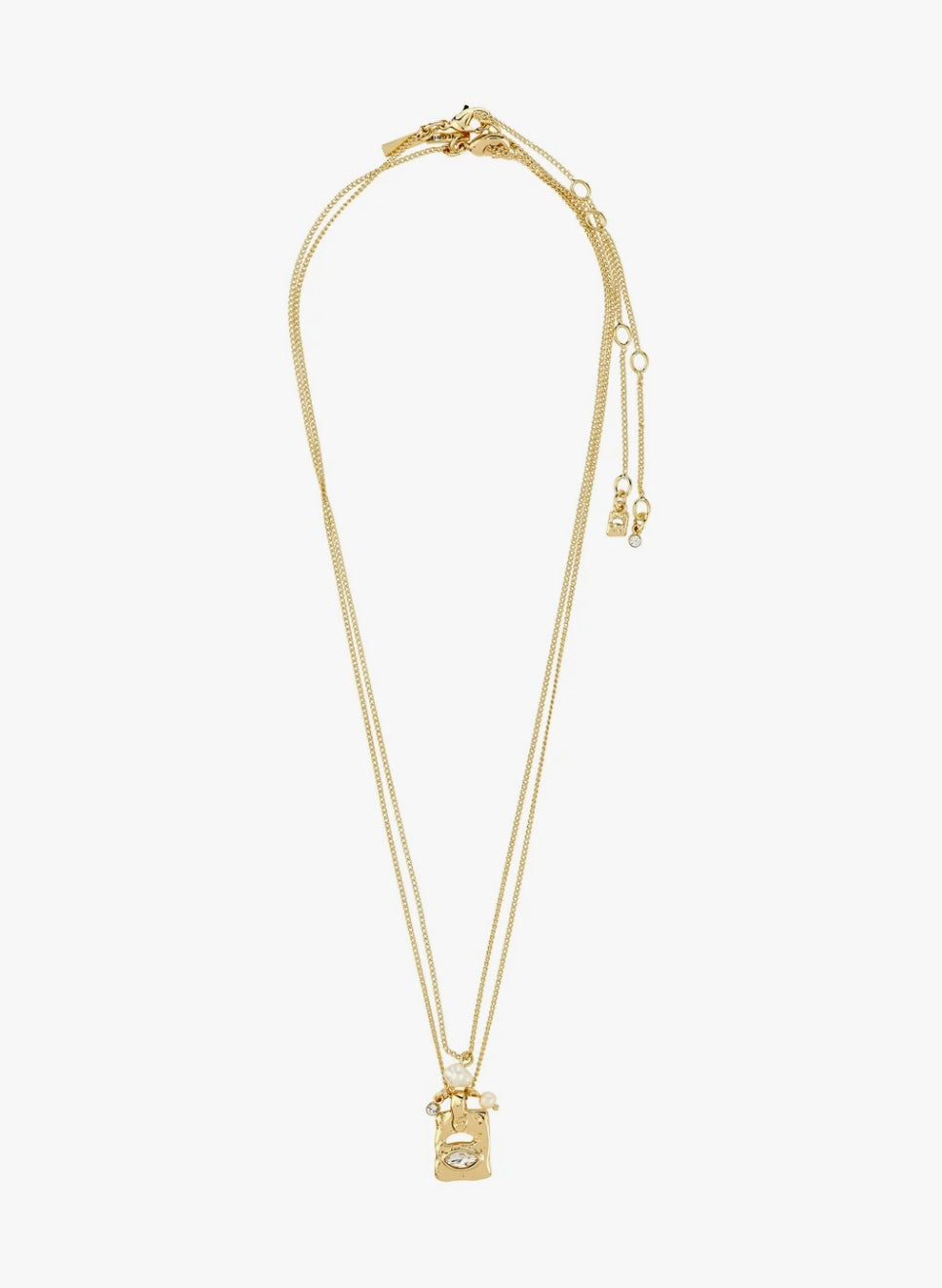 FIRE 2 IN 1 GOLD PLATED NECKLACE