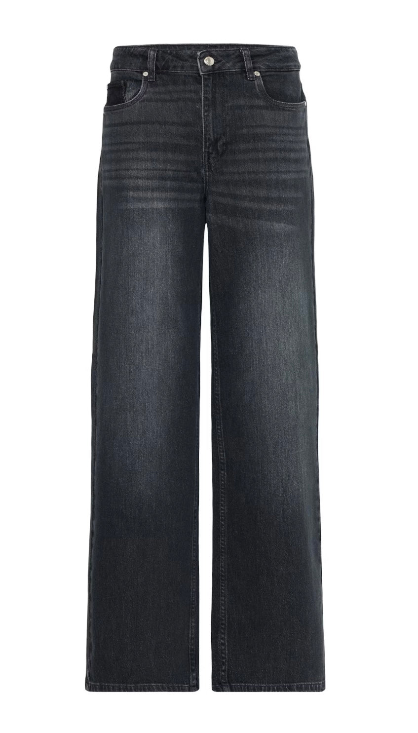 GREY BLUE DENIM VEGA UHW WIDE LEG JEAN