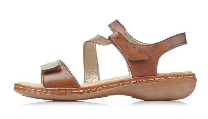 BROWN VELCRO STRAP SANDAL