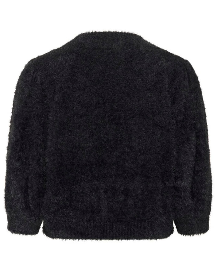 BLACK BANNI FLUFFY CARDIGAN