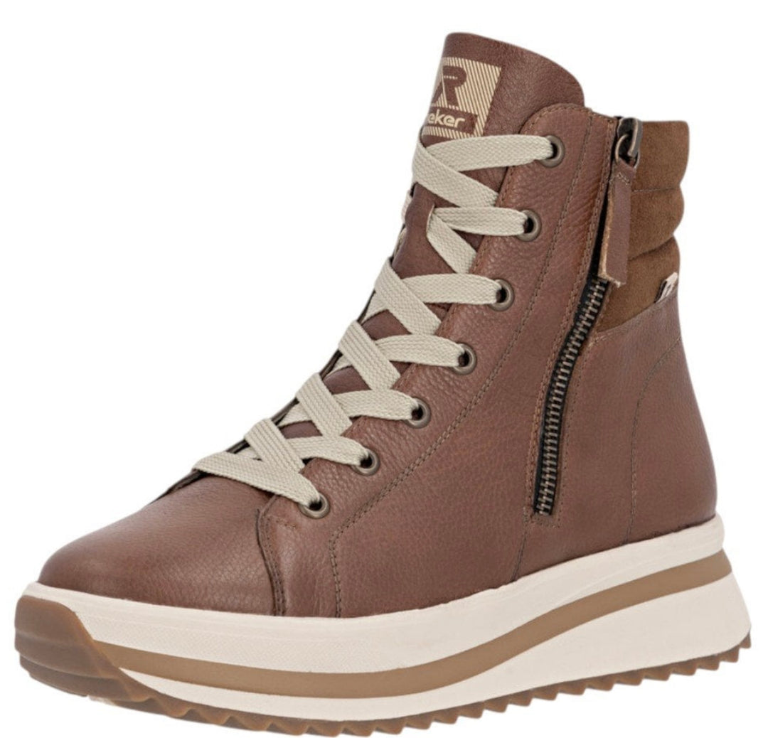BROWN LEATHER LACE BOOT