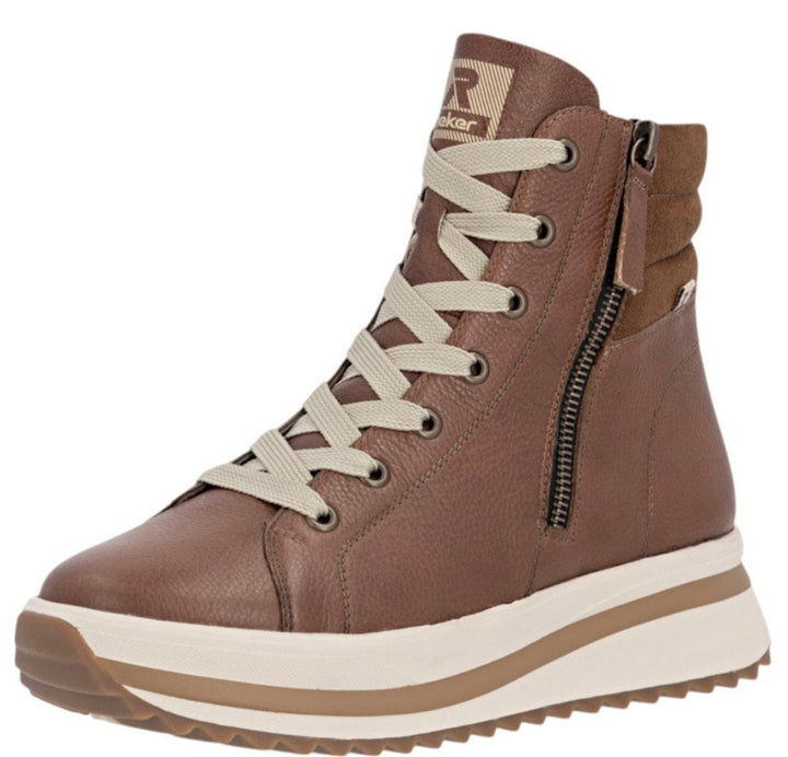 BROWN LEATHER LACE BOOT