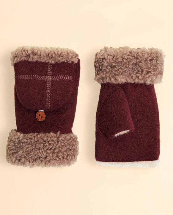 BURGUNDY ANNA MITTENS