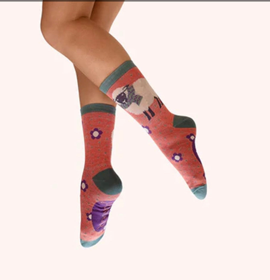 POWDER GLITTER ANKLE SOCK SHEEP