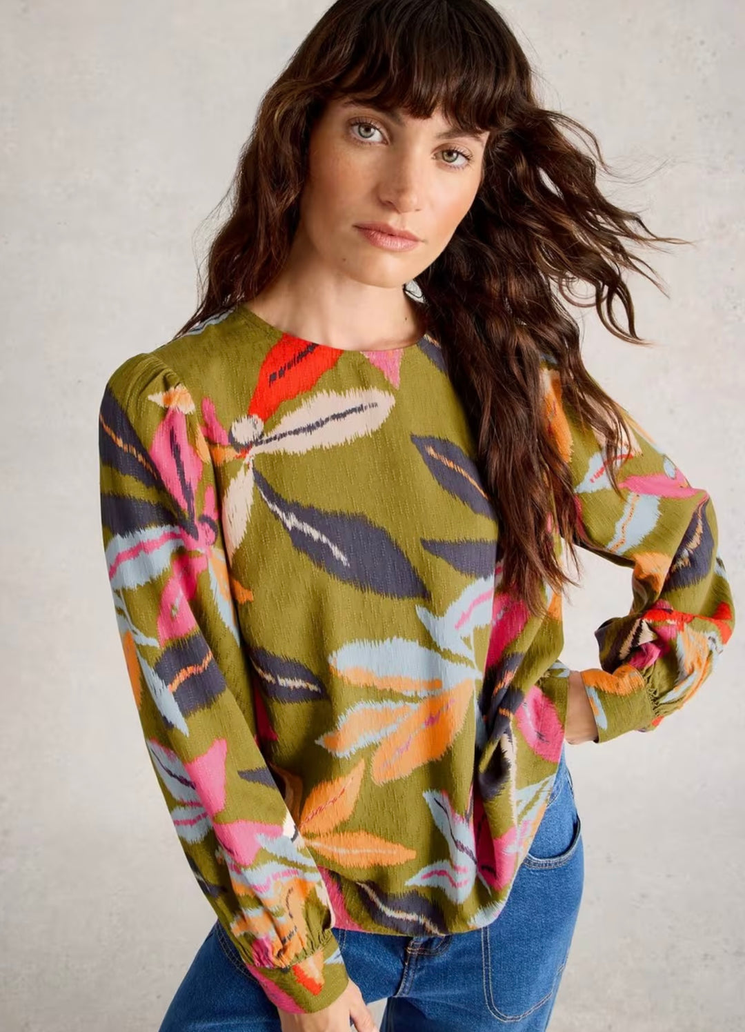 GREEN MULTI ULLA TOP