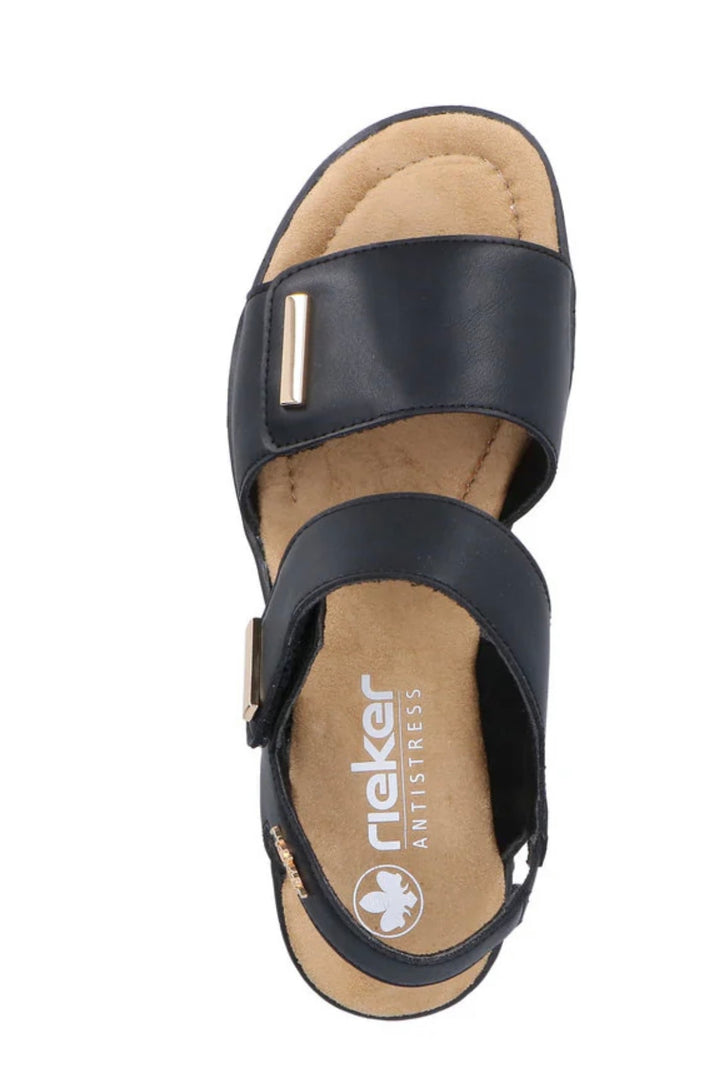 63781-00 BLACK WEDGE SANDAL