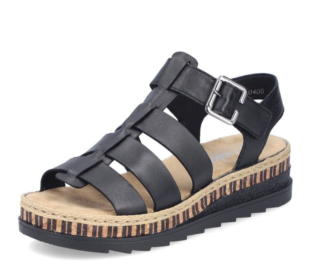 V7904-00 LADIES' SANDALS BLACK SEITL. ANFLECHTER