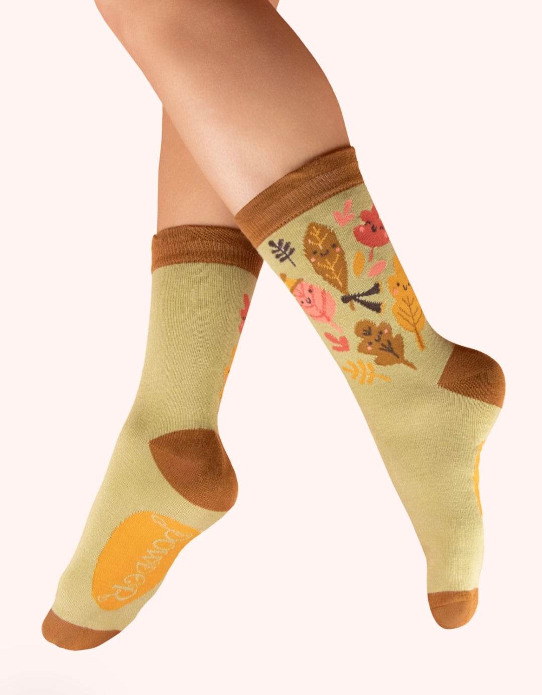 ANKLE SOCKS HAPPY LEAVES SAGE